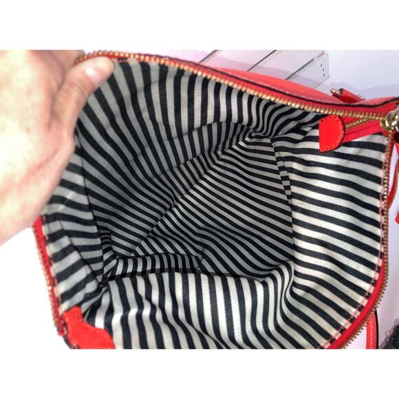 KATE SPADE LARGE ORANGE PEBBLED LEATHER CROSSBODY BAG - Picture 16 of 16